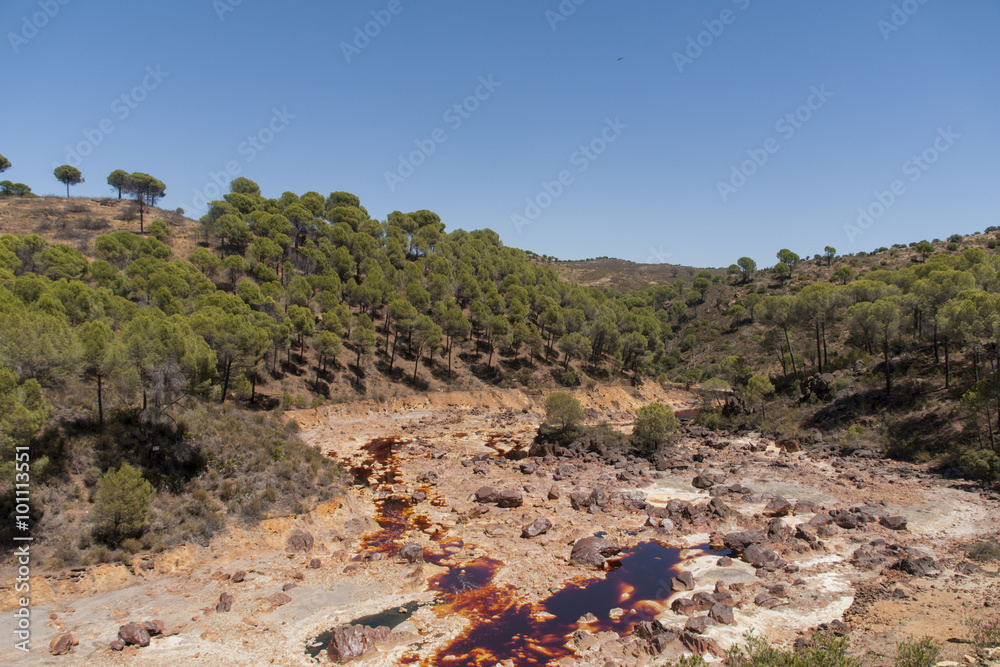 Hermoso enclave turístico de las minas de Ríotinto en la provincia de Huelva, Andalucía