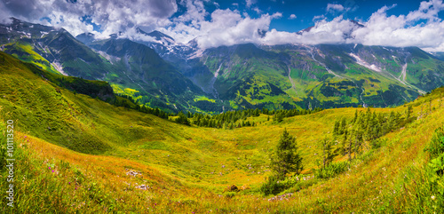 Panorama of Grossglockner mountain range