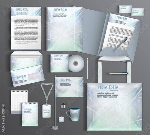 Corporate Identity set with abstract background.