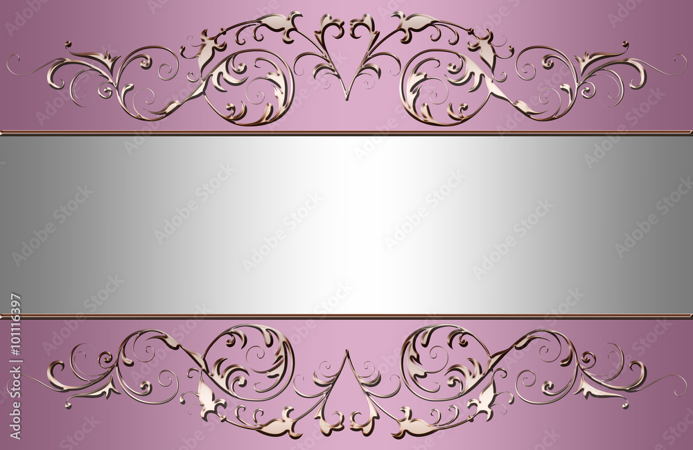 Elegant design pink borders