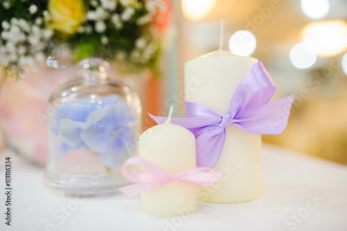 Wedding decorations at restaurant with all beauty and flowers