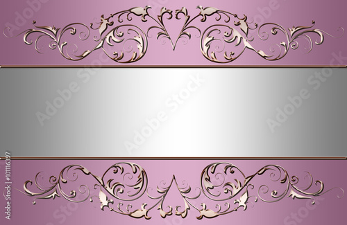 Elegant design pink borders