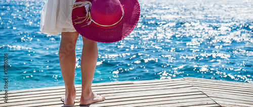 Woman at the sea photo