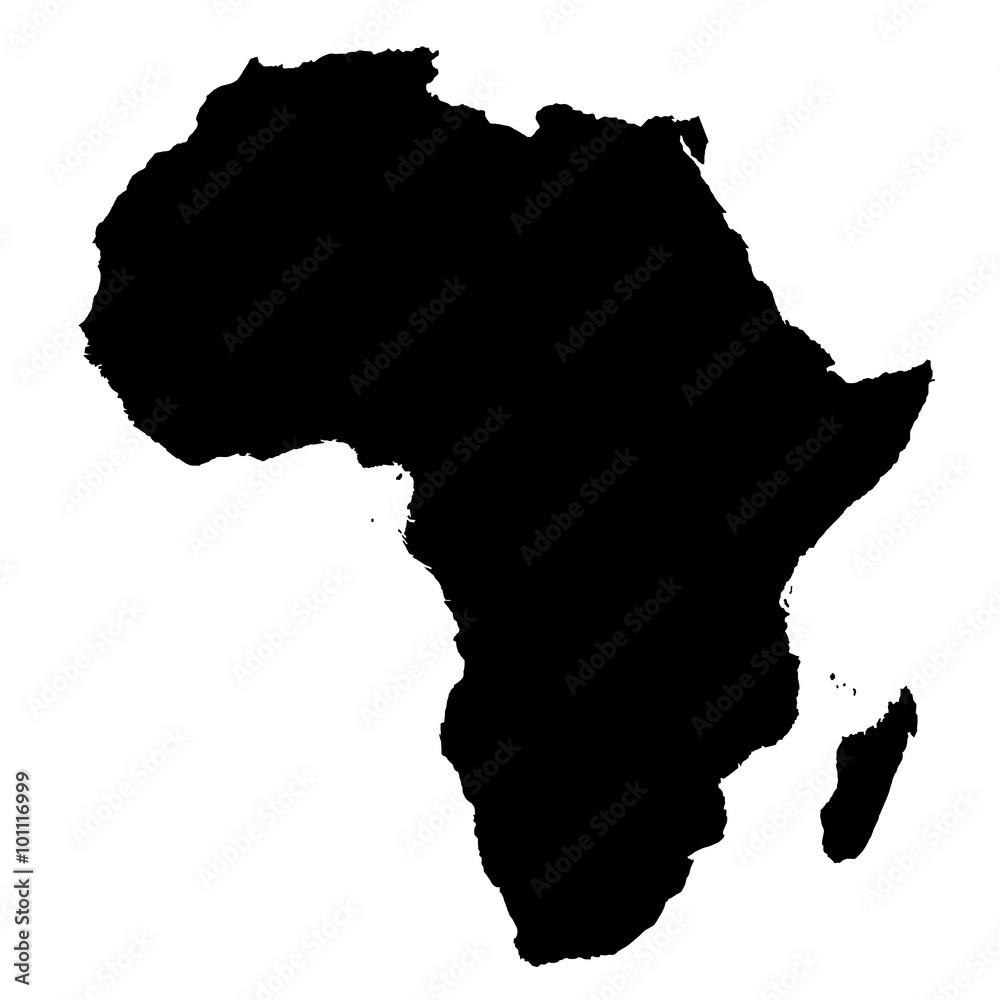 Africa map on white background vector
