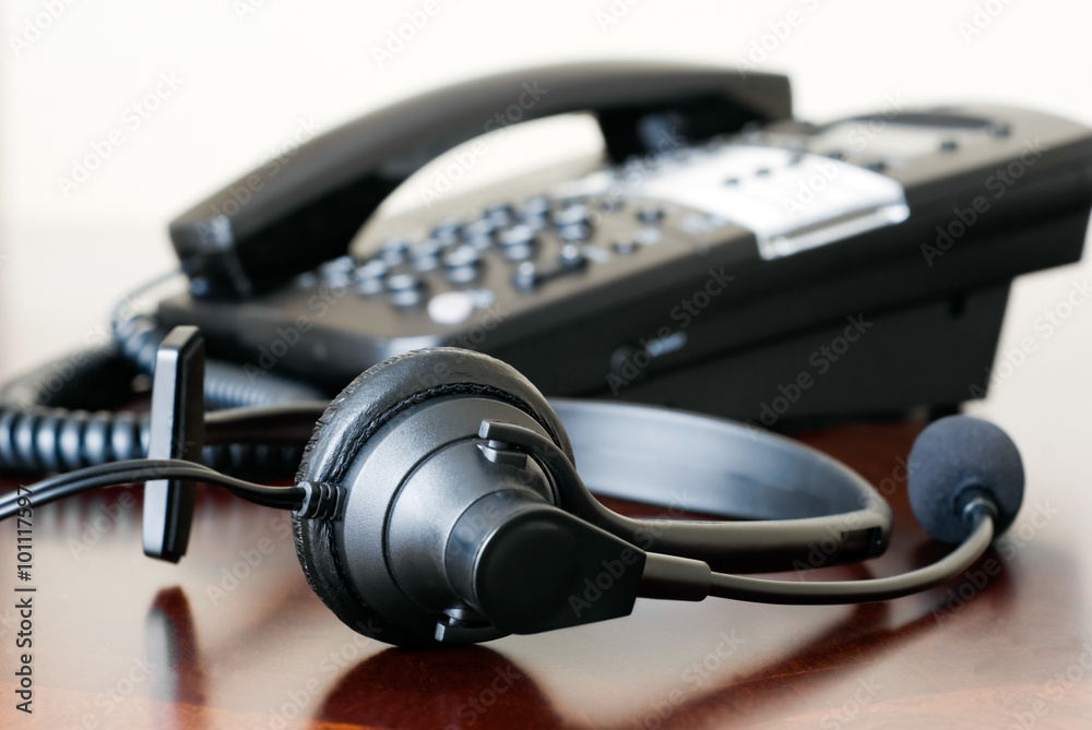 Phone Headset and Business Telephone Picture Phone Headset and Business Telephone Picture
