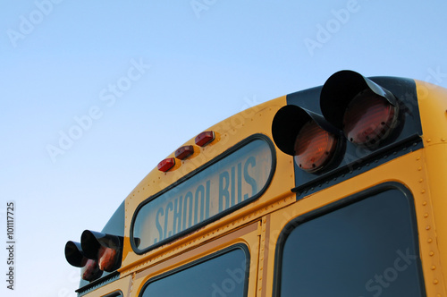 School Bus Photo with Copy Space