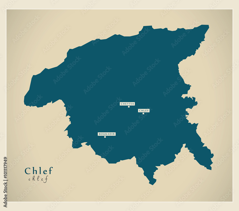 Modern Map - Chlef DZ