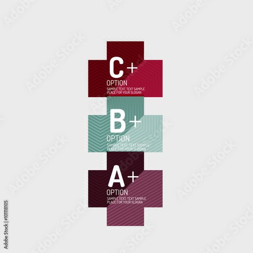 Paper style abstract geometric shapes with infographic options