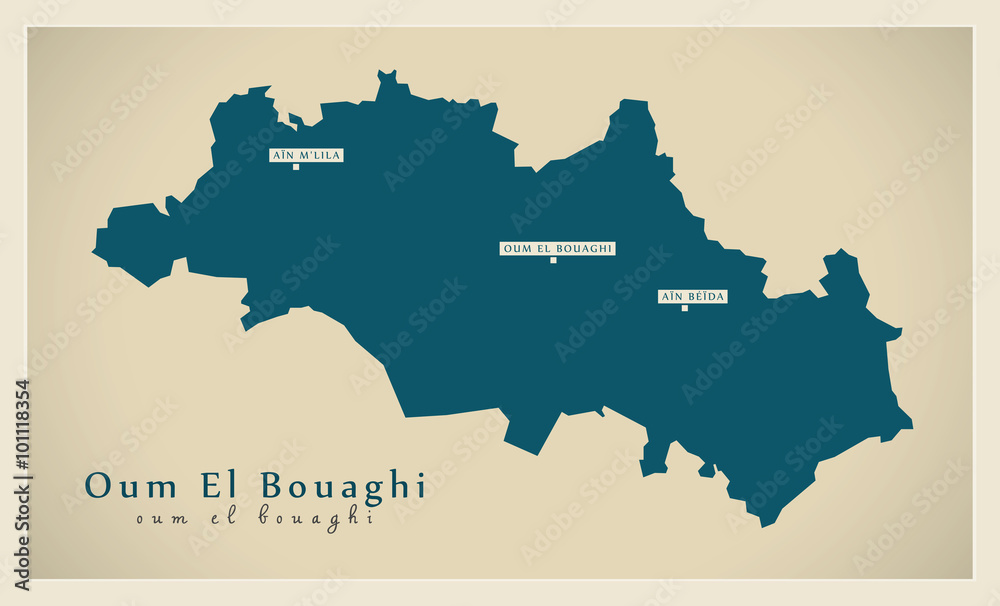 Modern Map - Oum El Bouaghi DZ