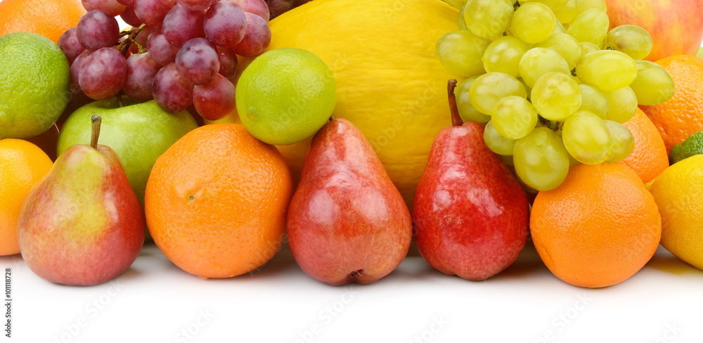 fruit and berries isolated on a white background fruit and berries isolated on a white background