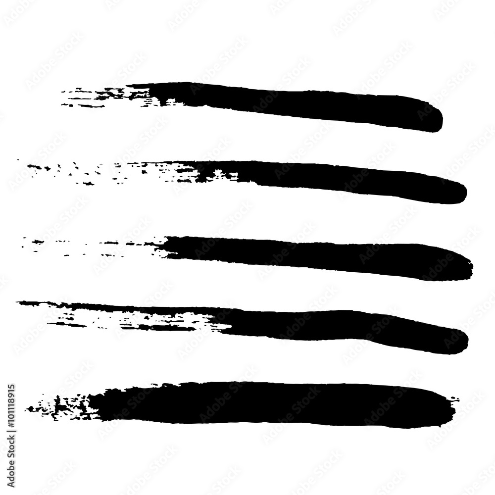 Black Grungy Abstract Hand-painted Brush Strokes Black Grungy Abstract Hand-painted Brush Strokes
