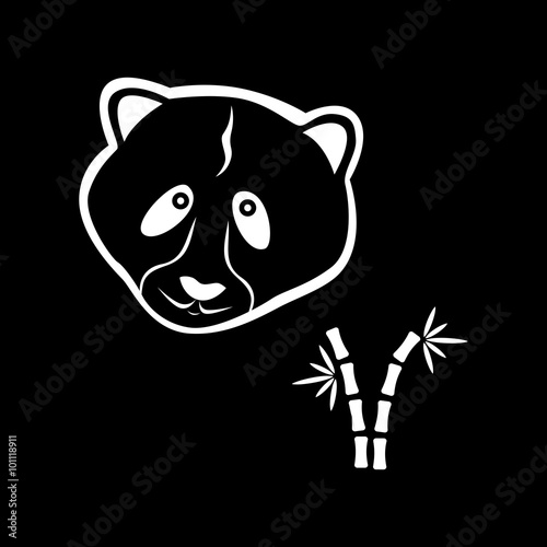 Fototapeta Naklejka Na Ścianę i Meble -  the panda silhouette