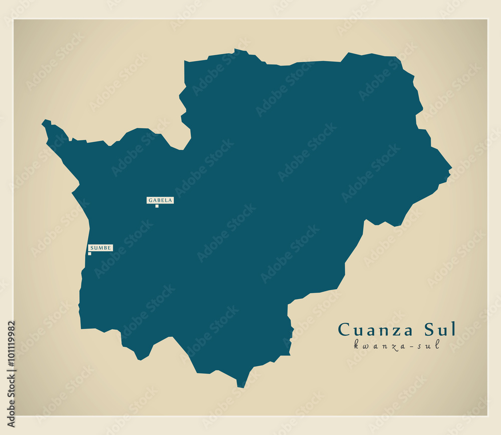 Modern Map - Cuanza Sul AO
