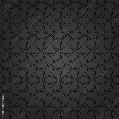 Seamless vector dark ornament. Modern geometric pattern with repeating elements