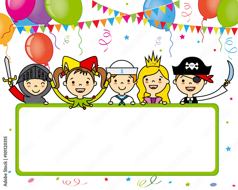 Fototapeta premium Costume party card