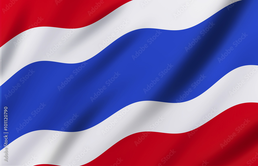 Thailand Flag silk fabric background Thailand Flag silk fabric background
