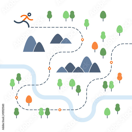 Outdoor running map