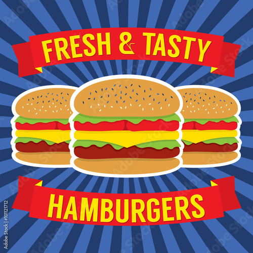 Hamburger Vector Illustration.