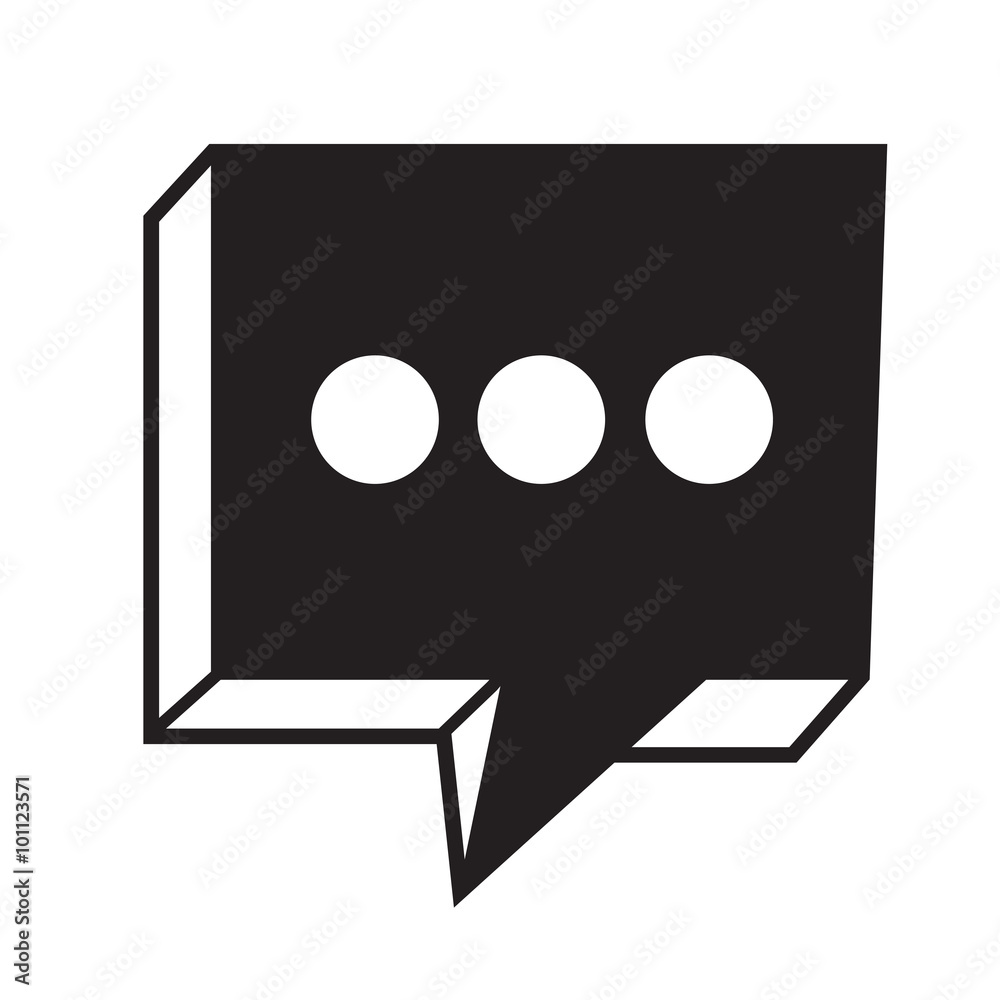 Fototapeta premium Speech bubble icon Illustration symbol design