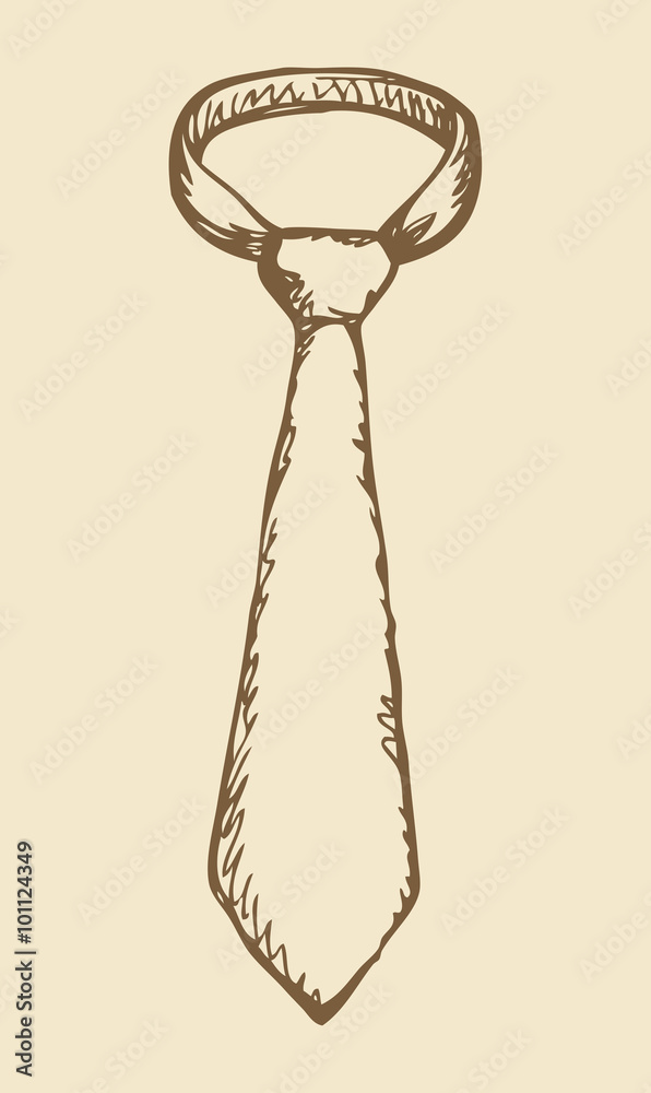 Tie. Vector drawing Tie. Vector drawing