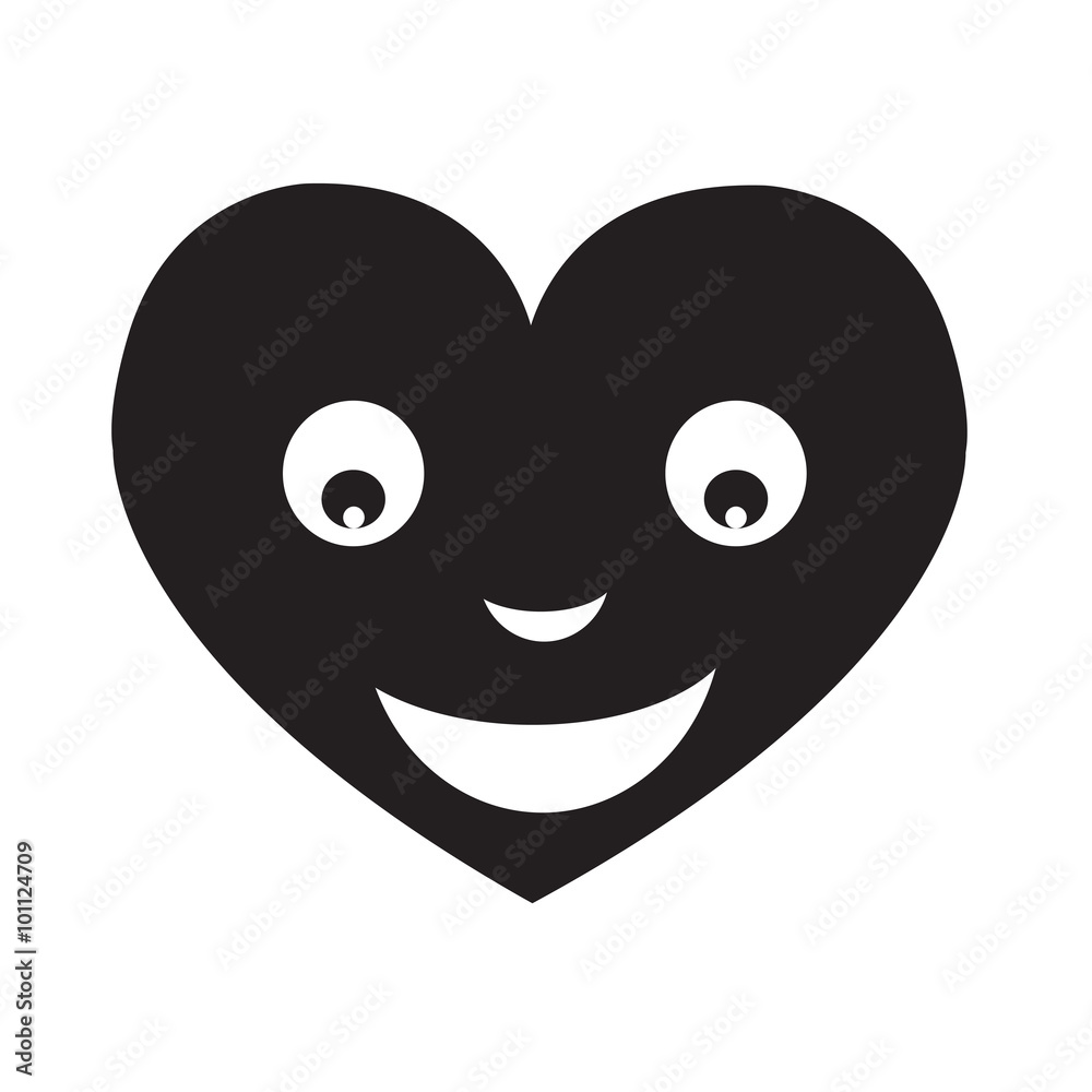 Heart Face Emotion Icon Illustration sign design Heart Face Emotion Icon Illustration sign design