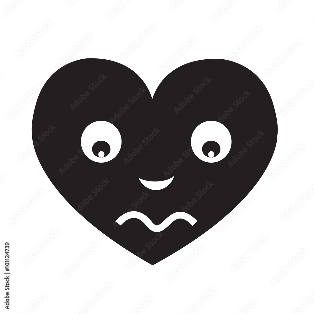 Heart Face Emotion Icon Illustration sign design
