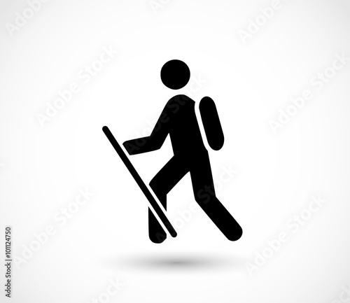 Hiker icon vector