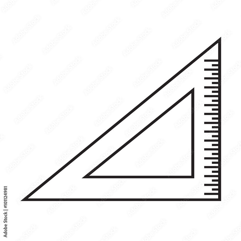 triangle ruler icon Illustration sign design triangle ruler icon Illustration sign design