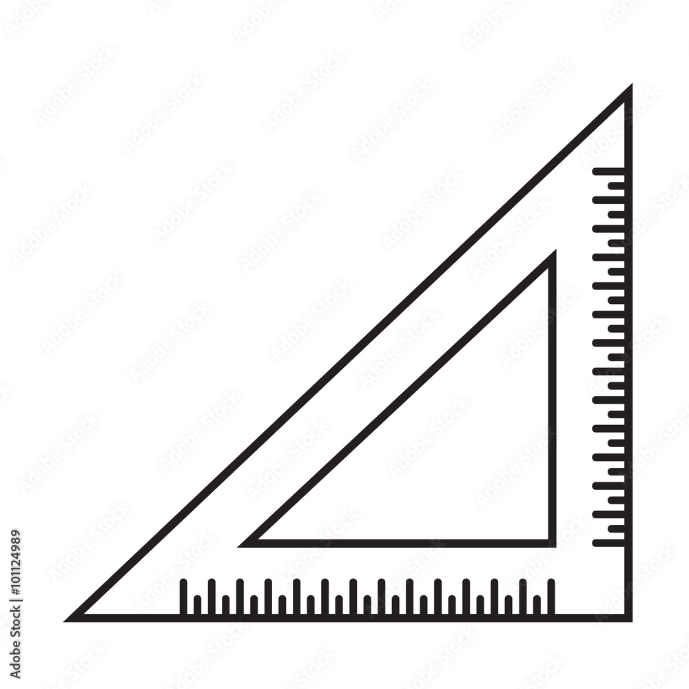 triangle ruler icon Illustration sign design