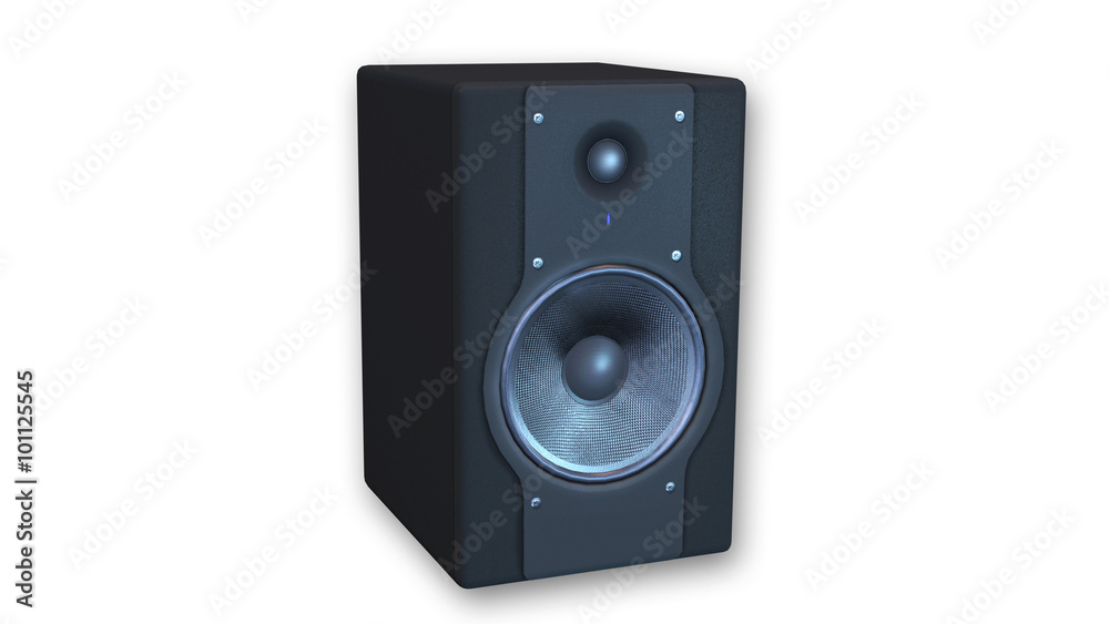 Music stereo speaker, audio equipment isolated on white background Music stereo speaker, audio equipment isolated on white background