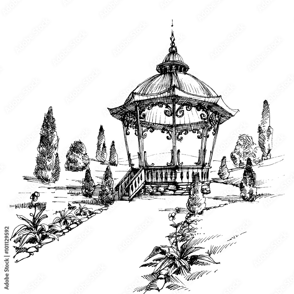 Fotografie Gazebo in the park