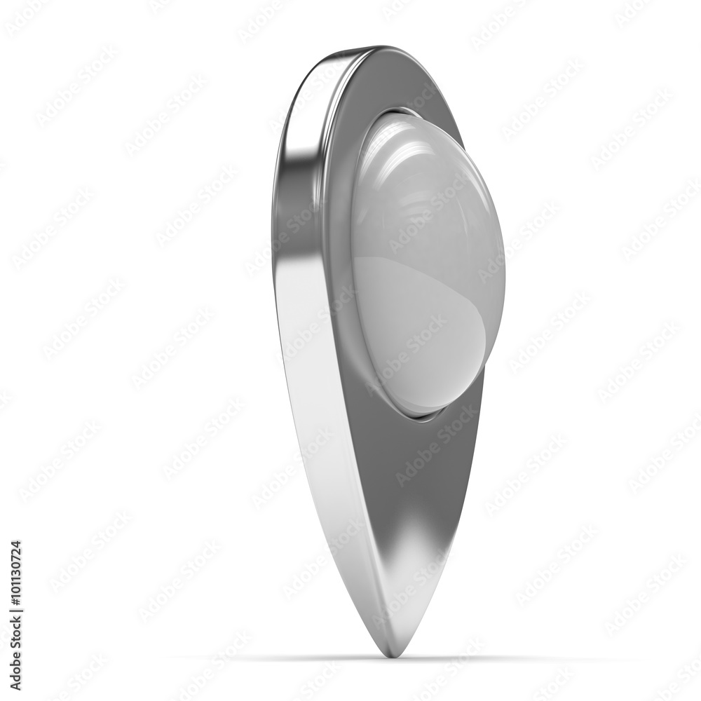 chrome map pointer isolated chrome map pointer isolated