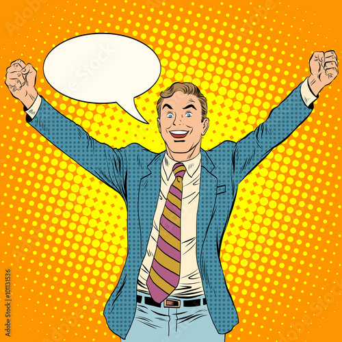 businessman winner business concept