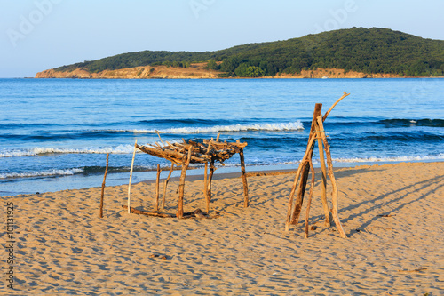 Summer sandy beach in Bulgaria.