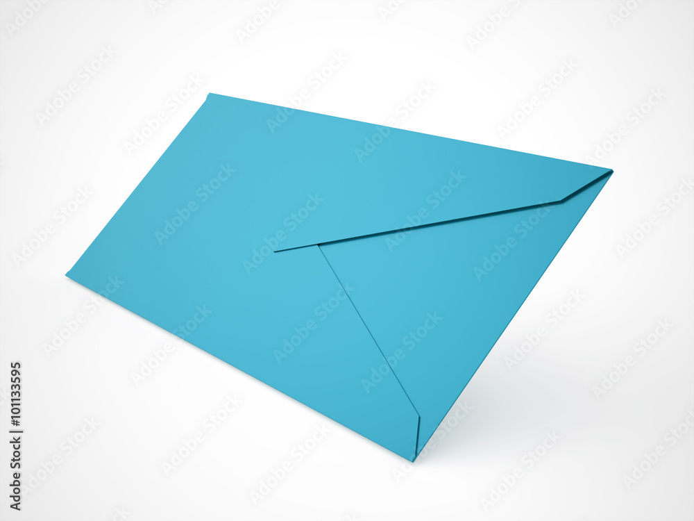 Envelope letter concept rendered on white Envelope letter concept rendered on white
