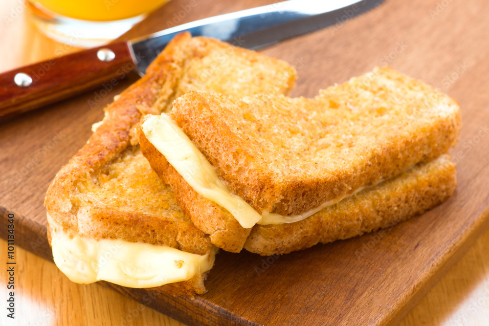 sandwich bread with melted cheese sandwich bread with melted cheese