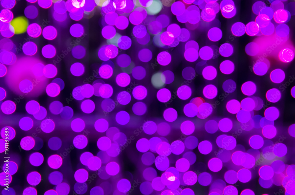 Abstract purple circular bokeh background of Christmaslight