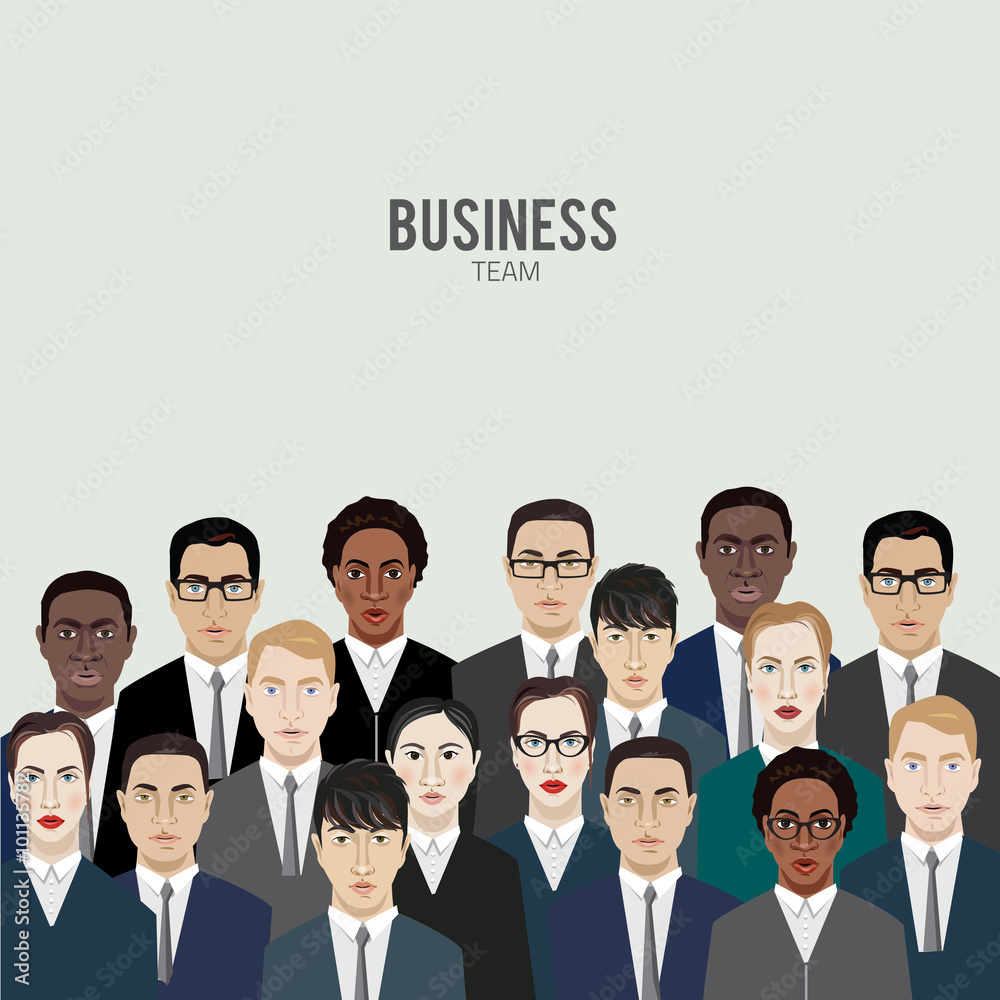 business team. group of office workers. business team. group of office workers.