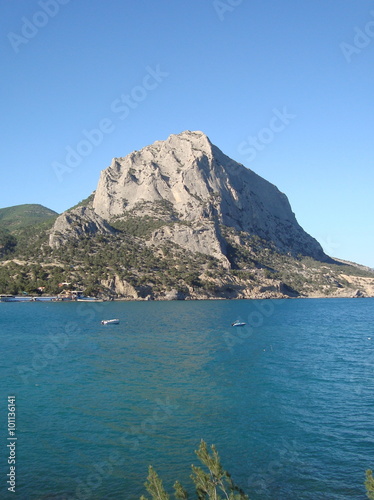 Crimean mountains and Black sea