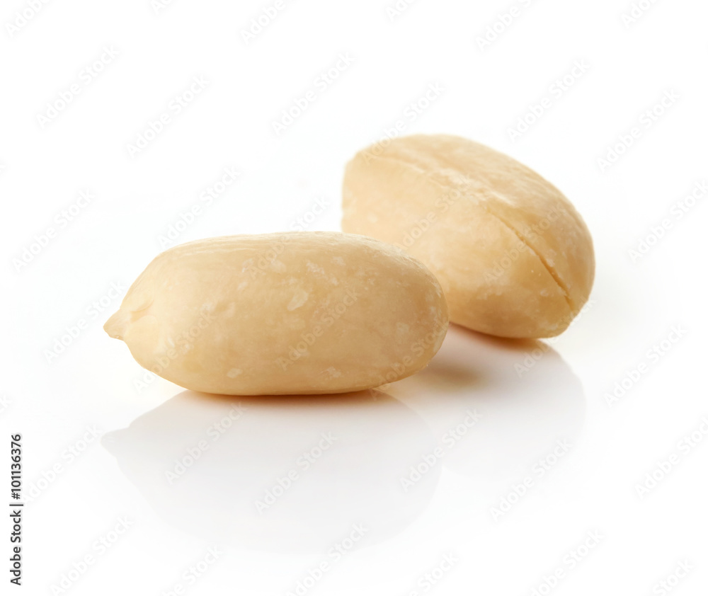 Peanuts on white bakcground Peanuts on white bakcground
