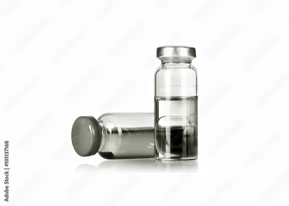 Medical ampoules isolated on white Medical ampoules isolated on white