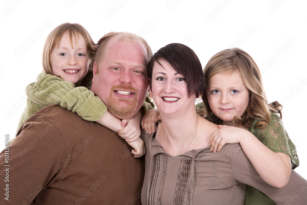 casual family of four