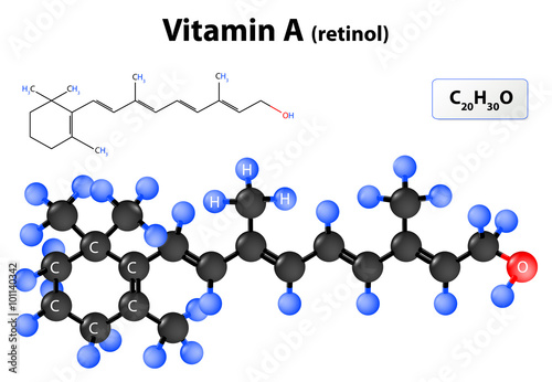 model of vitamin A molecule