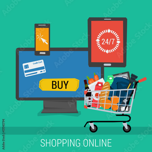 Square banner online shopping and payment