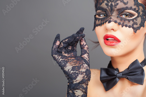 Sexy woman with carnival mask
