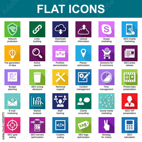 30 Universal Flat icons
