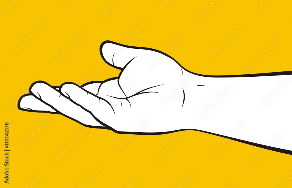 Open hand begging