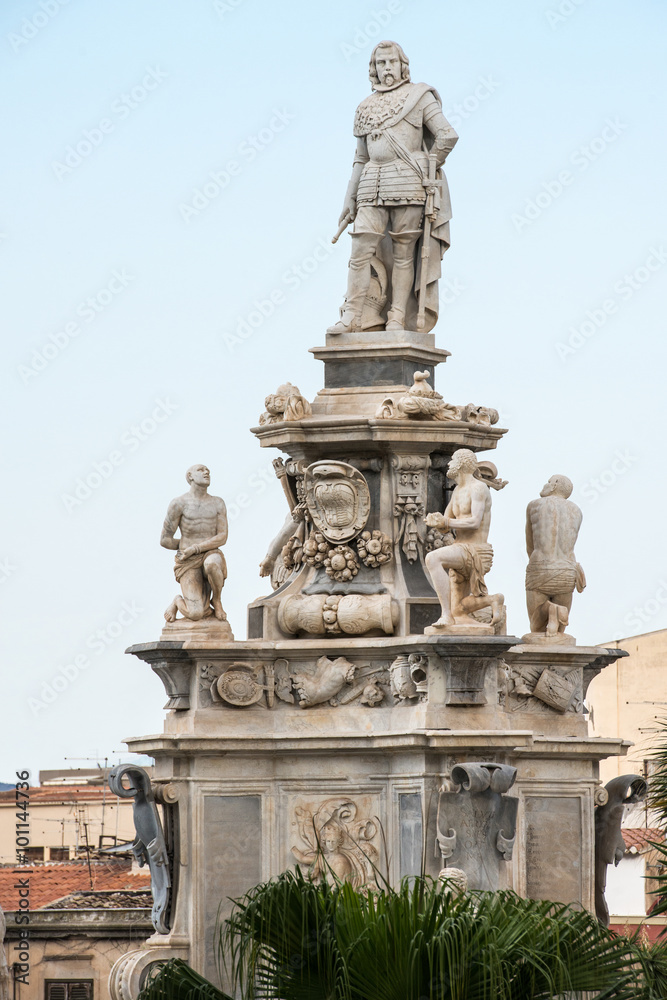 ancient statues in Palermo - Sicily, Italy