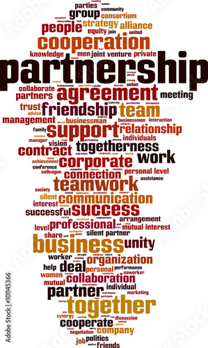 Partnership word cloud concept. Vector illustration