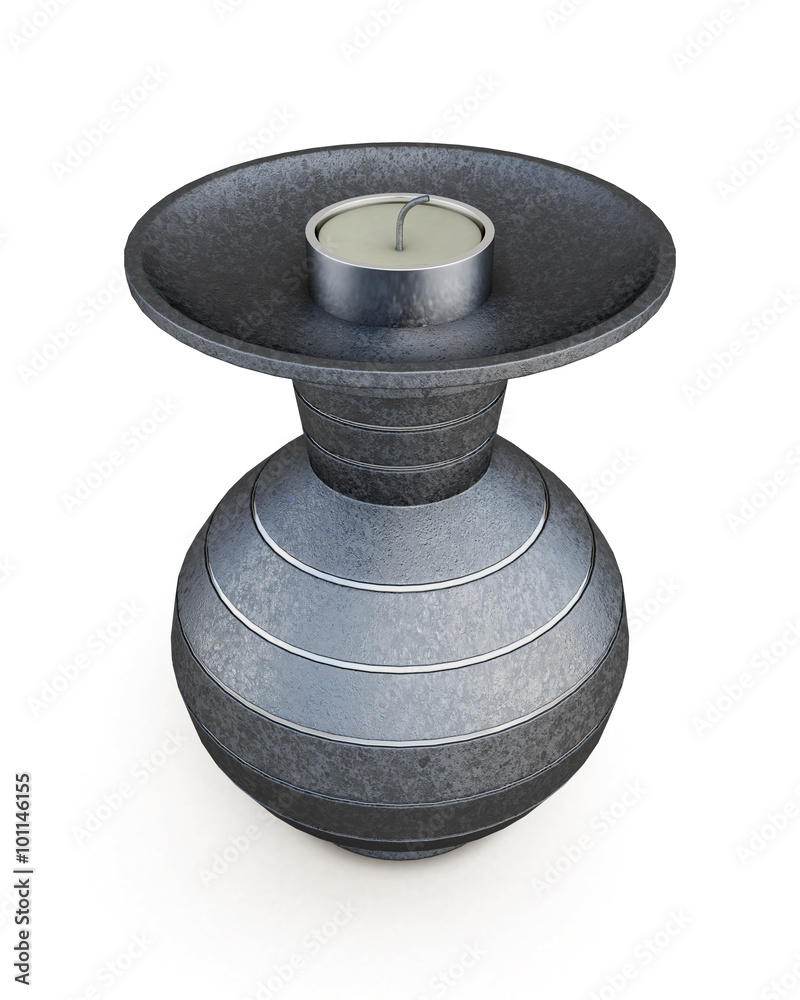 Candlestick isolated on white background. 3d rendering. Candlestick isolated on white background. 3d rendering.